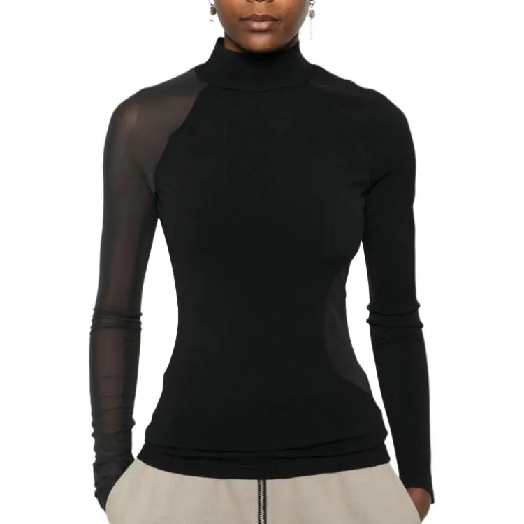 Adidas Women's Y 3 Knit Long Sleeve Top Black-2