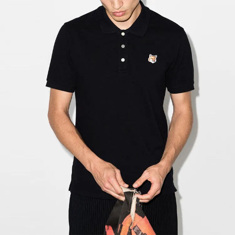 Maison Kitsuné Fox patch Polo Shirt-2