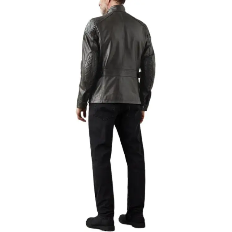 Belstaff Leather Jacket Men's Black-2