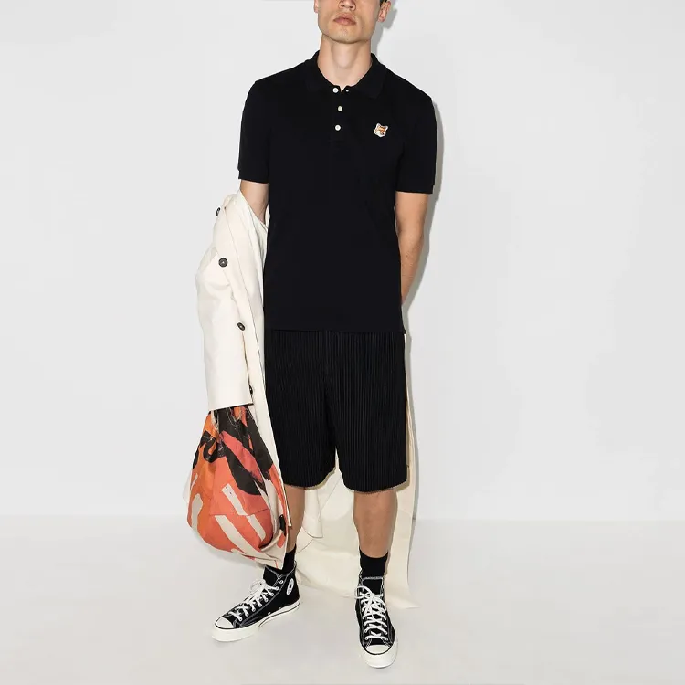 Maison Kitsuné Fox patch Polo Shirt-1