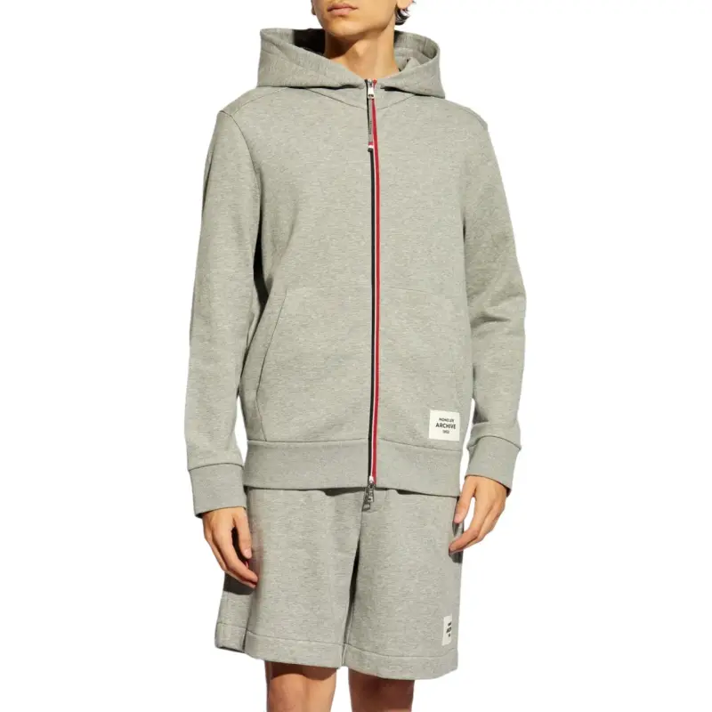 Moncler Logo Patch Zip Up Hoodie-2