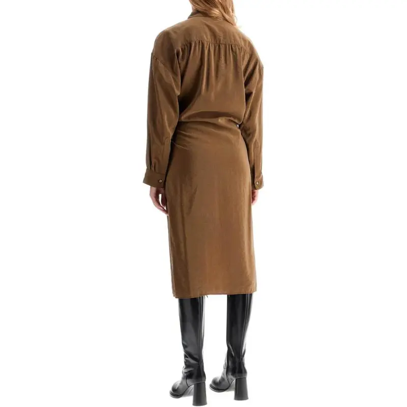 Lemaire Straight Collar Twisted Dress-4