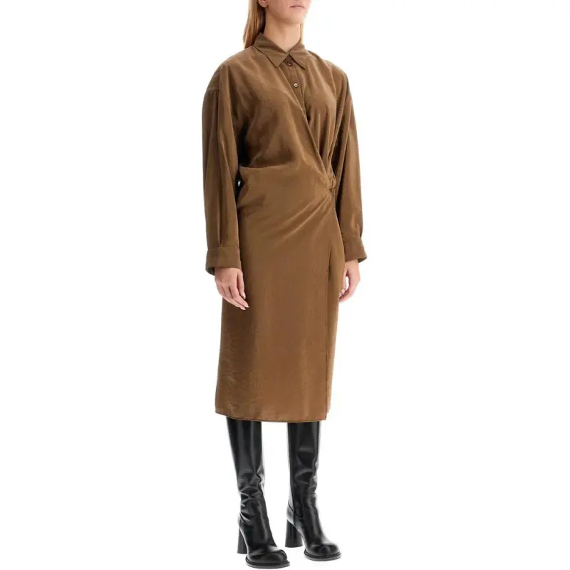 Lemaire Straight Collar Twisted Dress-2