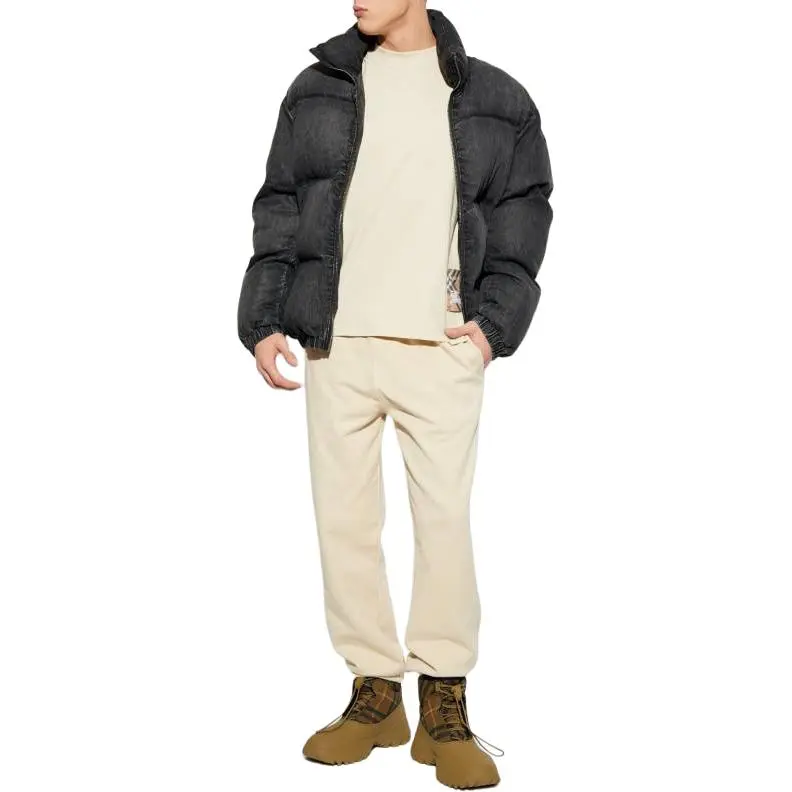 Burberry Check Pattern Elastic Waist Jogging Pants-1