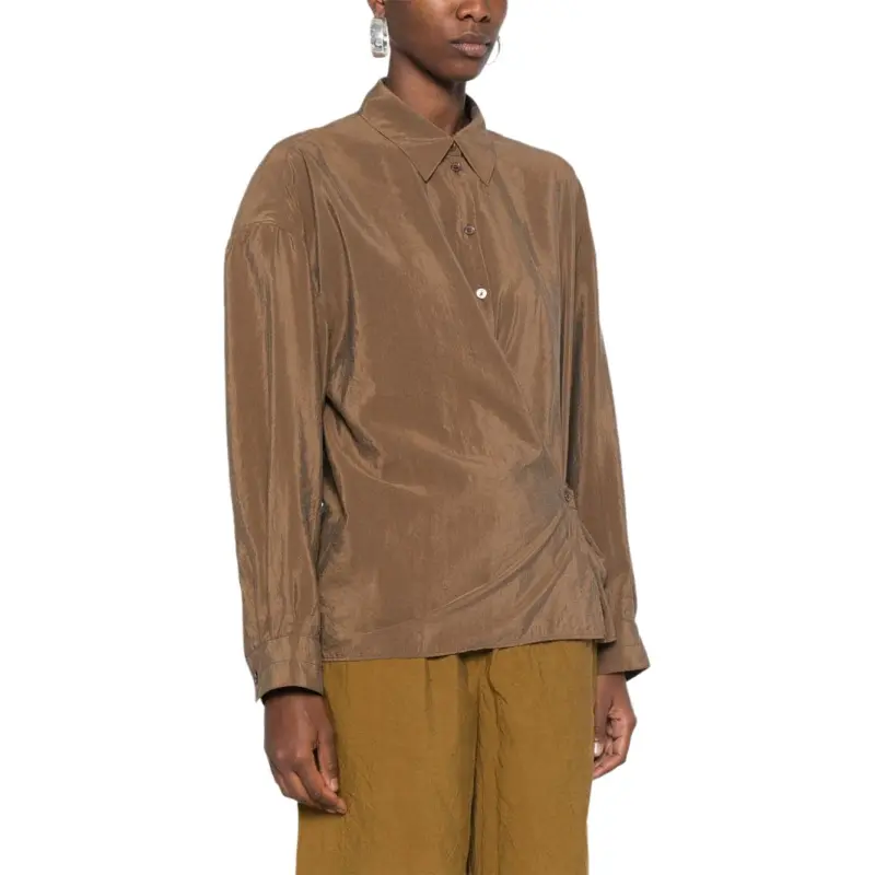 Lemaire Long Sleeved Draped Shirt-2