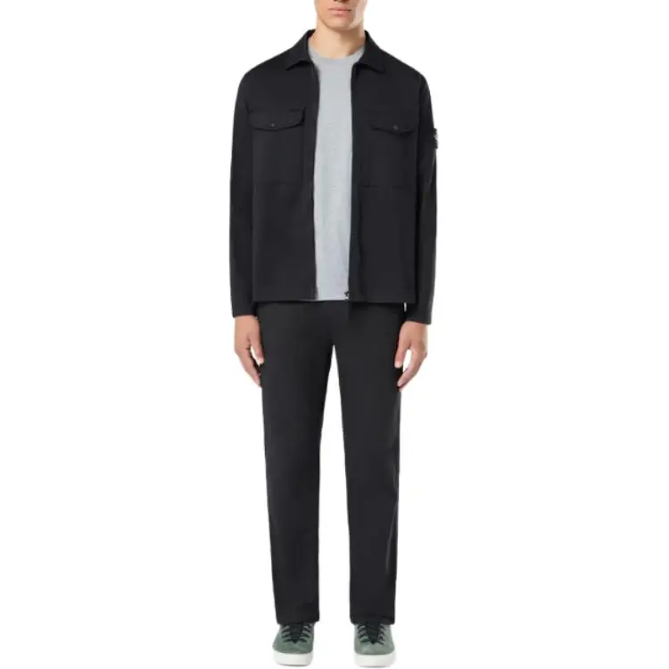 STONE ISLAND Compass Patch Logo Long Sleeve T Shirt-2