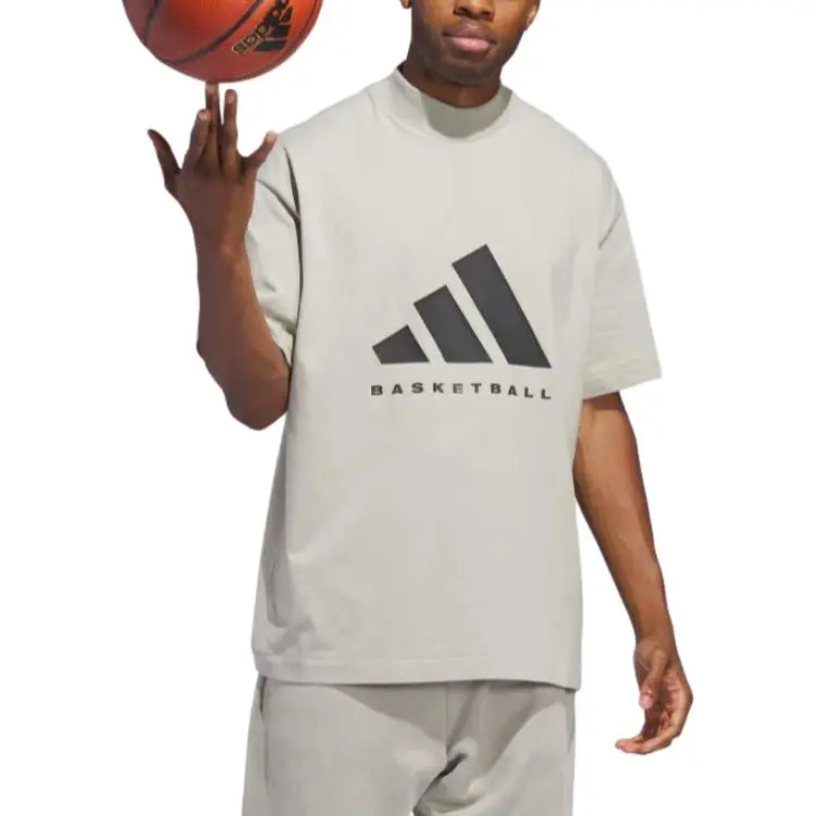 Adidas T Shirts Unisex Gray-3