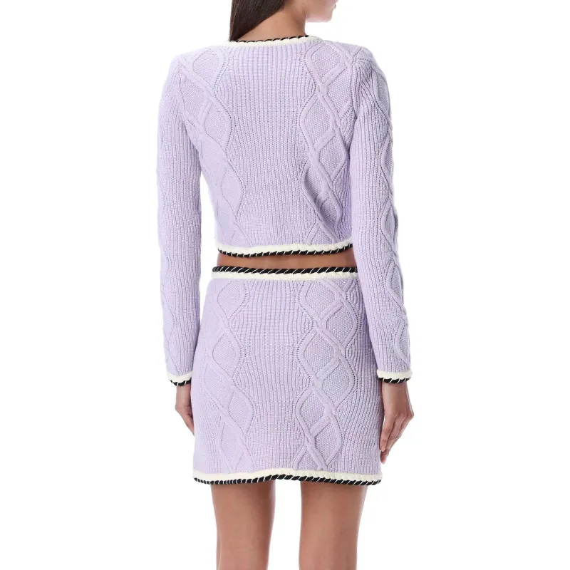Self portrait Sweaters Women's Purple-5