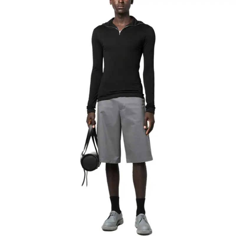 JIL SANDER + Zip Detailed Long Sleeved Sweatshirt-3