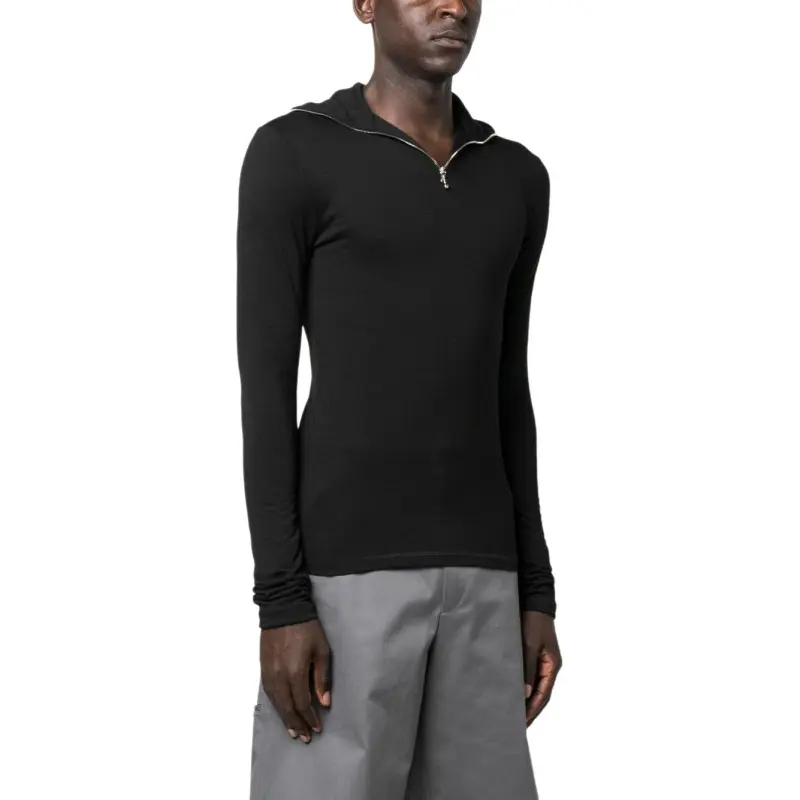 JIL SANDER + Zip Detailed Long Sleeved Sweatshirt-4