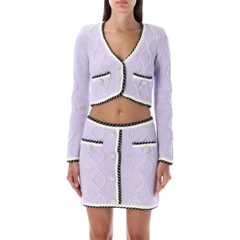 Self portrait Sweaters Women's Purple-4