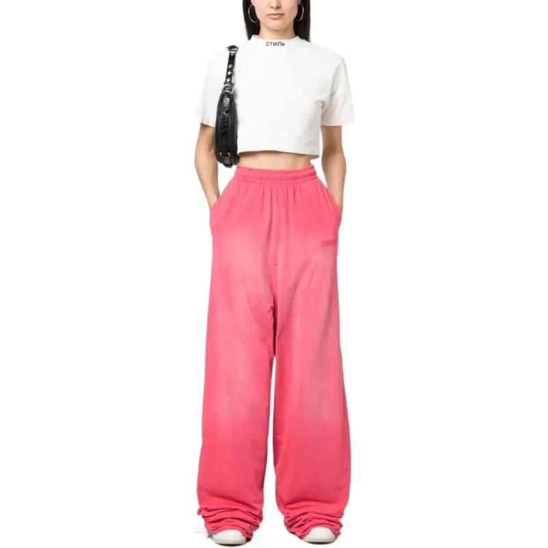 Vetements Double Jersey Sweatpants 'Washed Pink'-2