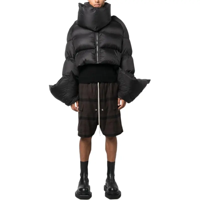 RICK OWENS Babel Mountain Duvet Cropped Jacket-1