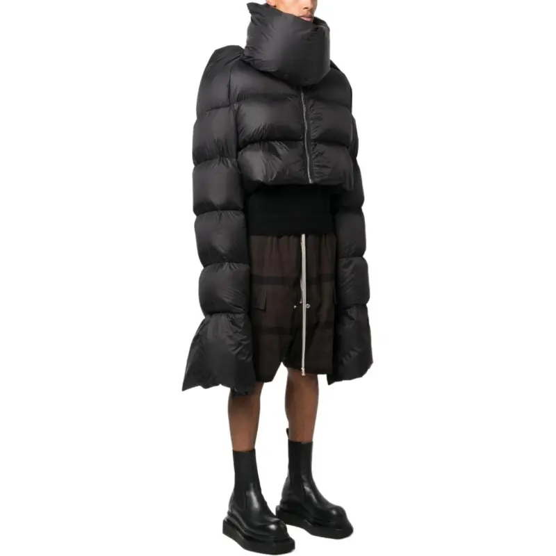RICK OWENS Babel Mountain Duvet Cropped Jacket-3