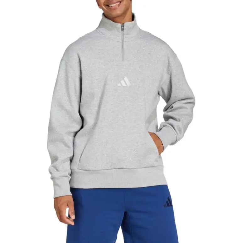 Adidas Free Shipping With AdiClub All Szn Fleece 1/4 Zip Crew Sweatshirt-1