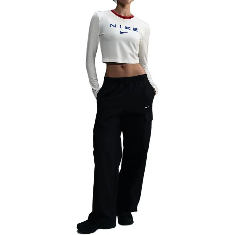 Nike Sportswear Chill Knit Women's Slim Long Sleeve Cropped Graphic T Shirt-1