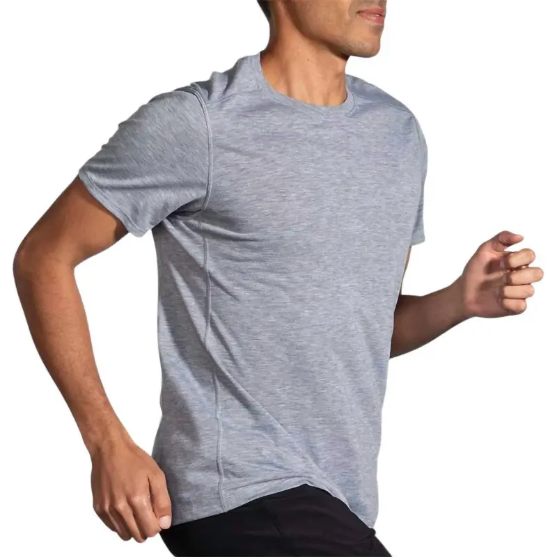 Brooks T-Shirts Men Gray-3