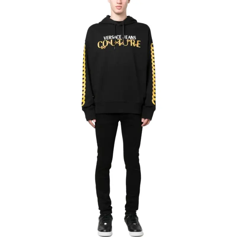 VERSACE JEANS Logo print Cotton Hoodie-2