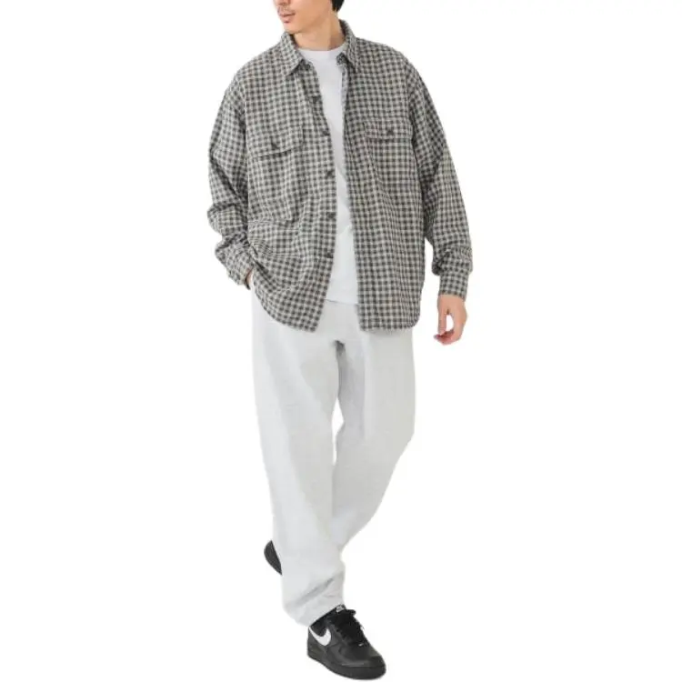 Beams Shirts Men Charcoal-2
