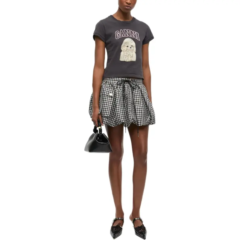 GANNI Logo print T shirt-2
