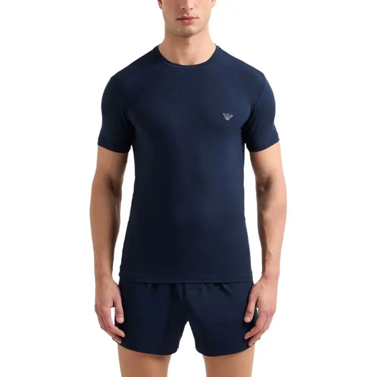 EMPORIO ARMANI Logo embroidered T shirt-2