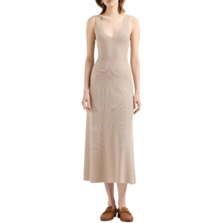 EMPORIO ARMANI Seamless Links stitch Knit Long Dress-1