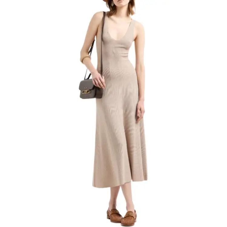 EMPORIO ARMANI Seamless Links stitch Knit Long Dress-2