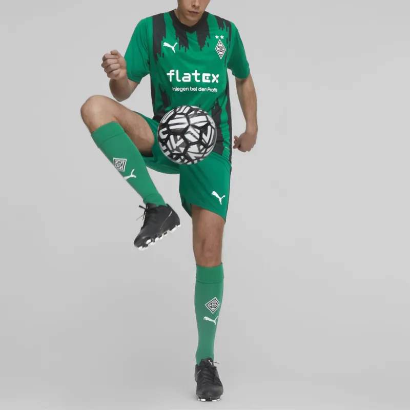 PUMA Borussia Mönchengladbach Football Shorts Soccer Bottoms Men's Power Green-4
