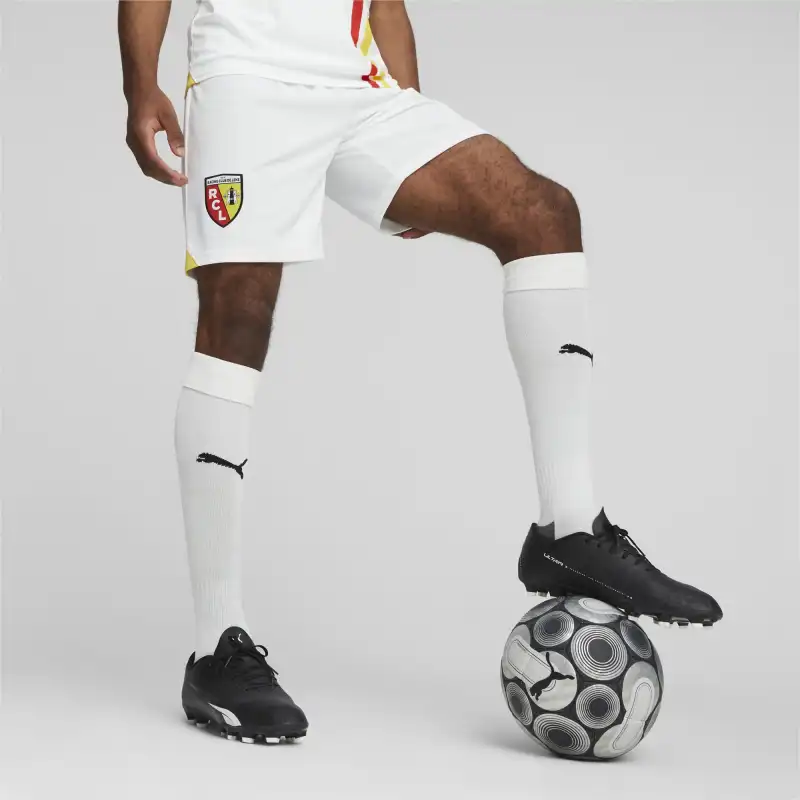 PUMA RC Lens Football Soccer Bottoms Men's White Yellow-2