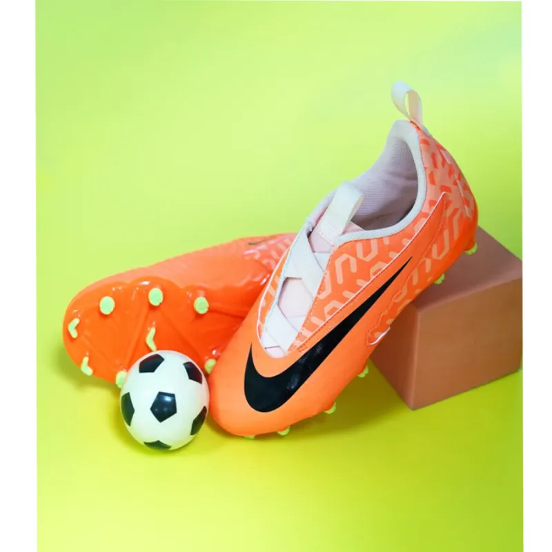 Nike Phantom GX Academy Jr. Phantom GX Academy Slip Resistant Low Top Kids' Soccer Shoes Orange Black Kids-4