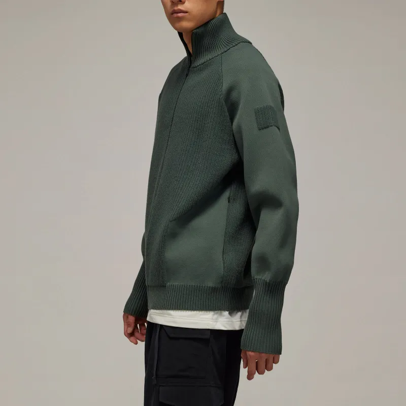 Adidas FUNNEL NECK KNIT SWEATER Unisex Gray Stone Green-3