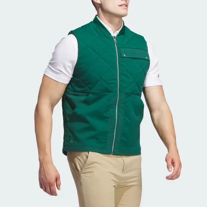 Adidas GO TO QUILITED DWR Vest Men's Preppy Green-2