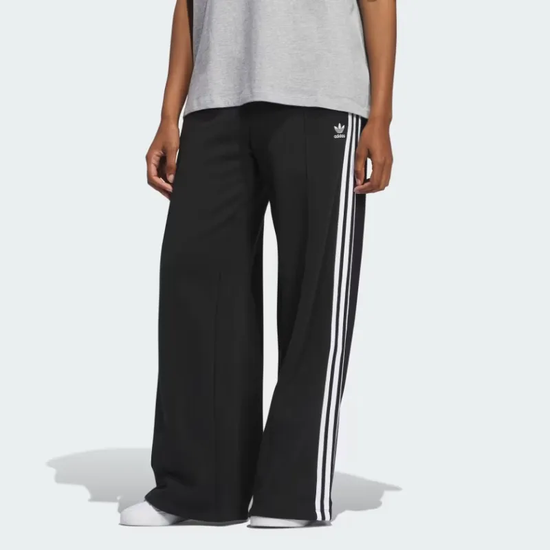 Adidas Originals Adicolor 3 Stripes Loose French Terry Wide Leg Pants-1