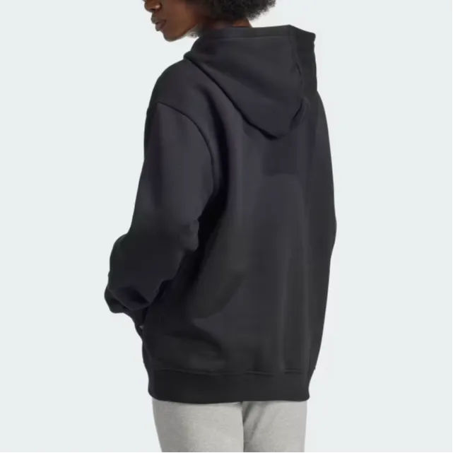 Adidas Essential FULL-ZIP FLEECE HOODIE Sweatshirt Women's Black-2