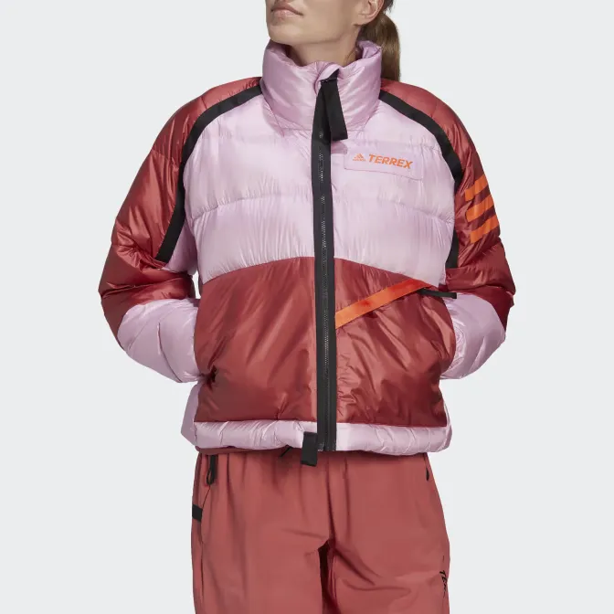 Adidas TERREX UTILITAS DOWN JACKET Down Jacket Women's Precious Qisi Lilac/Magic Red-2