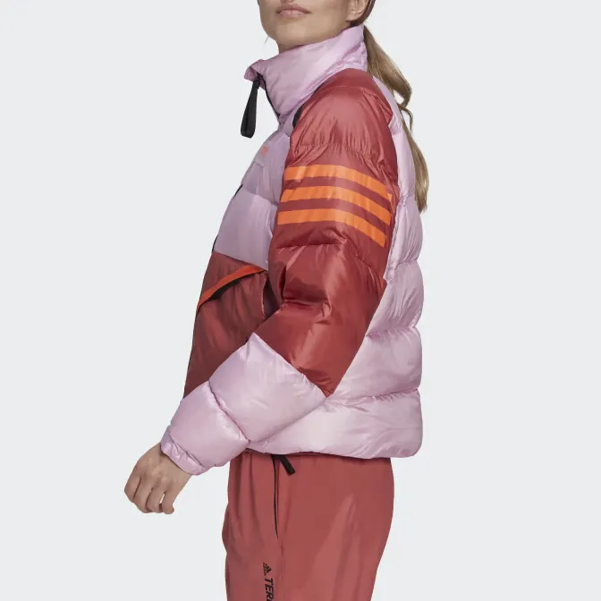Adidas TERREX UTILITAS DOWN JACKET Down Jacket Women's Precious Qisi Lilac/Magic Red-4