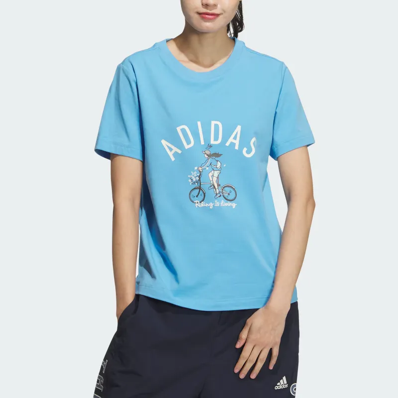 Adidas T Shirts Women's Blue-2