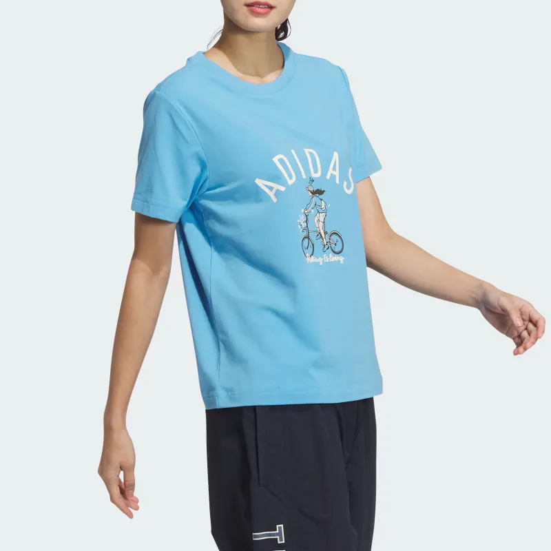 Adidas T Shirts Women's Blue-3