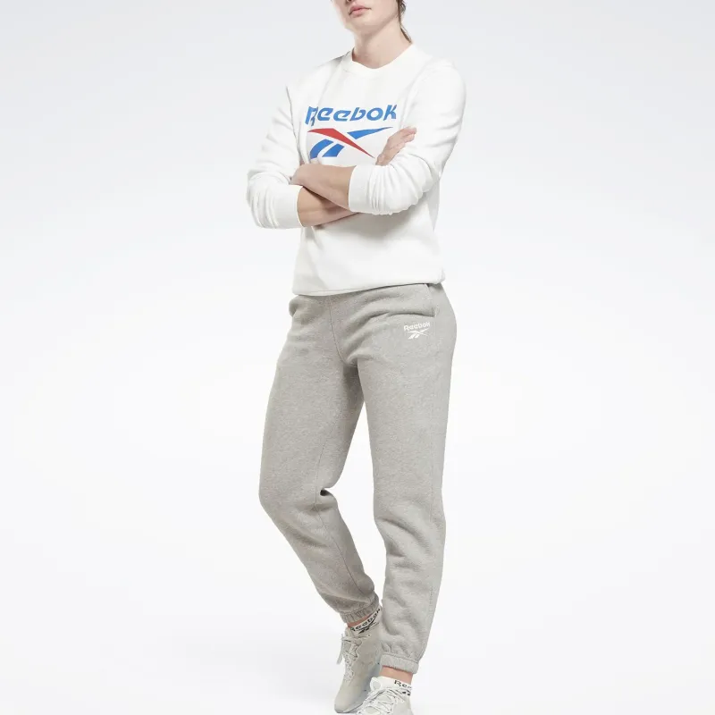 Reebok Identity Big Logo Fleece Sweatshirt Sweatshirt Women's White-3