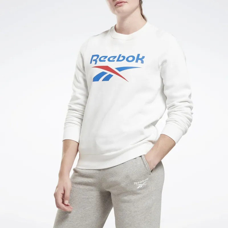 Reebok Identity Big Logo Fleece Sweatshirt Sweatshirt Women's White-1