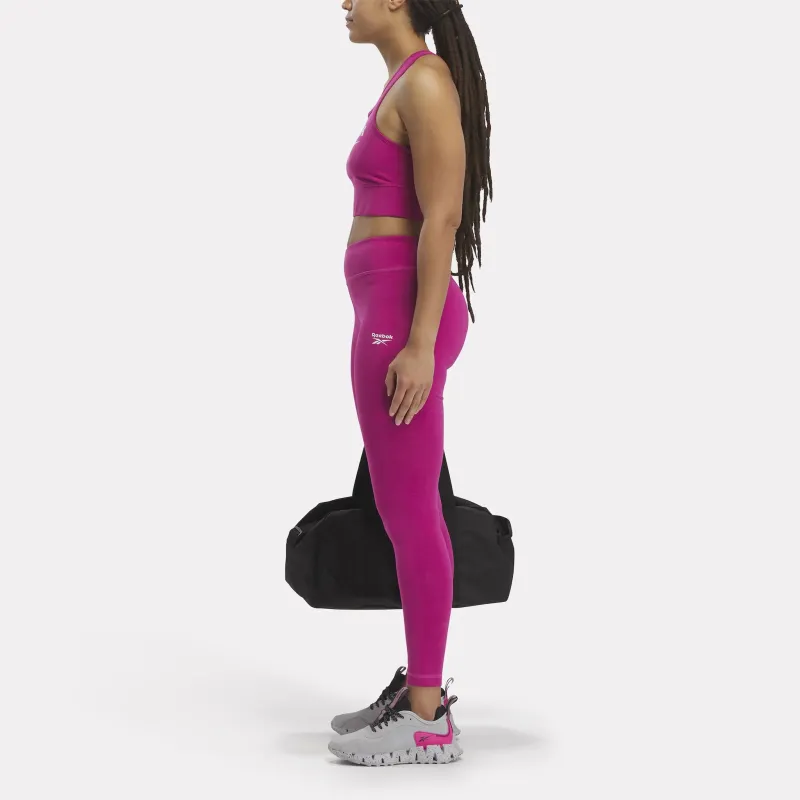 Reebok Identity Small Logo Cotton Leggings Leggings Women's Half-Proud Pink-4