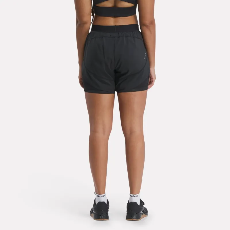 Reebok Running 2-in-1 Short Casual Shorts Women's Midnight Black-2