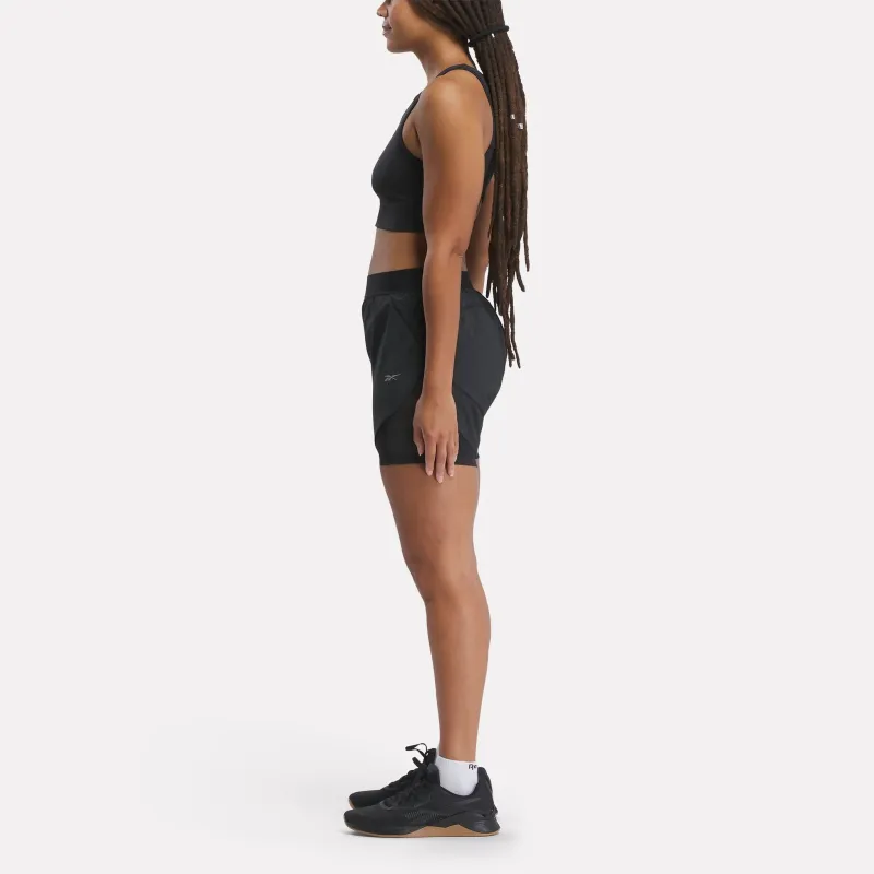 Reebok Running 2-in-1 Short Casual Shorts Women's Midnight Black-3