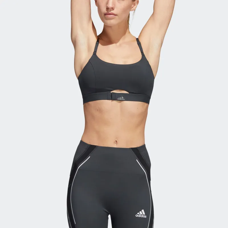 Adidas AEROIMPACT LIGHT SUPPORT BRA Sports Underwear Women's Carbon Black-3