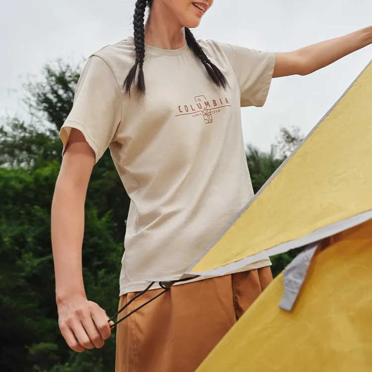 Columbia T Shirt Unisex Apricot-2