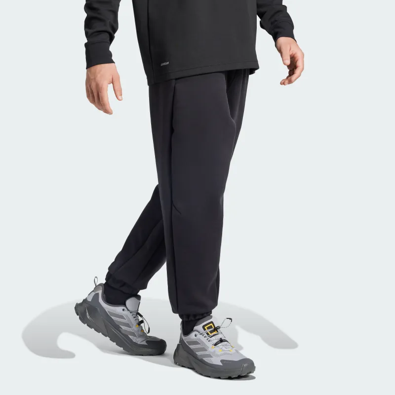 Adidas x TERREX X National Geographic FW24 ©NATIONAL GEOGRAPHIC AEROREADY Knitted Sports Pants Men Black-3