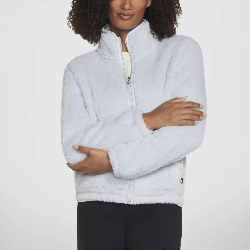 Skechers GO SNUGGLE® Shine Sherpa Velvet-feel Coat Women's Blue-2