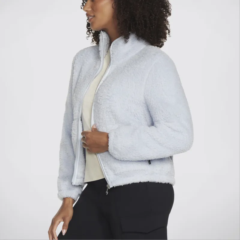 Skechers GO SNUGGLE® Shine Sherpa Velvet-feel Coat Women's Blue-3