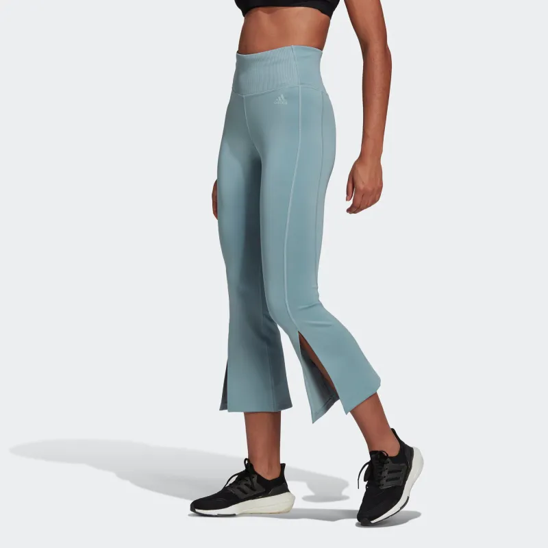 Adidas AEROREADY W FLARED PT Casual Shorts Women's Light Blue-2
