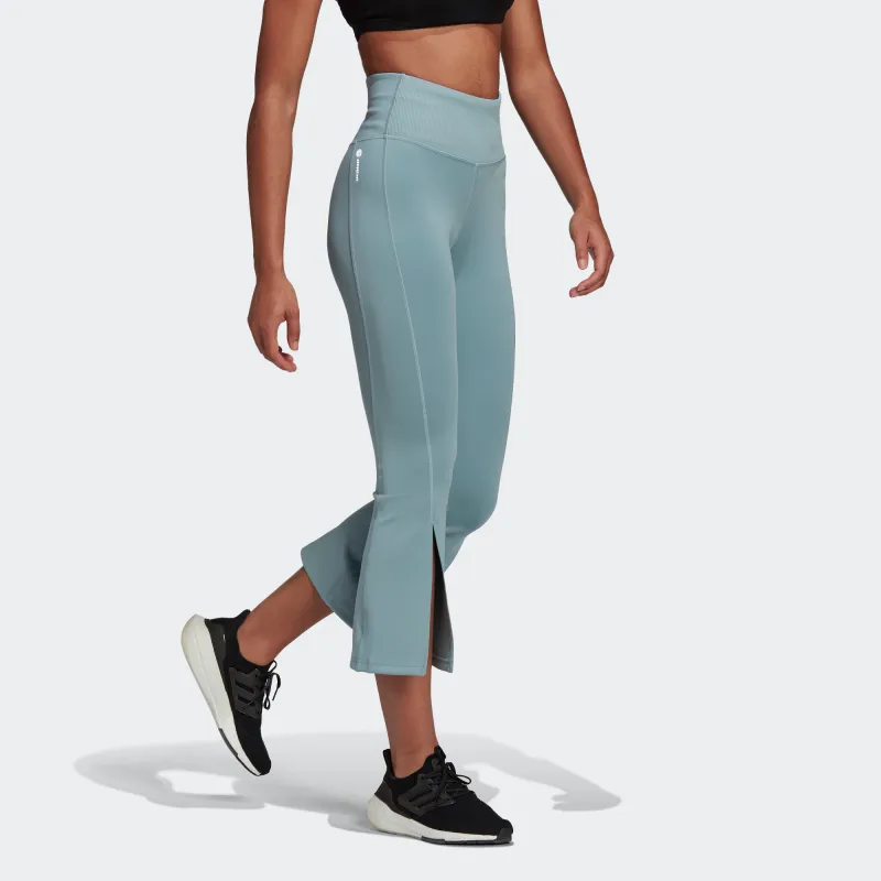 Adidas AEROREADY W FLARED PT Casual Shorts Women's Light Blue-3
